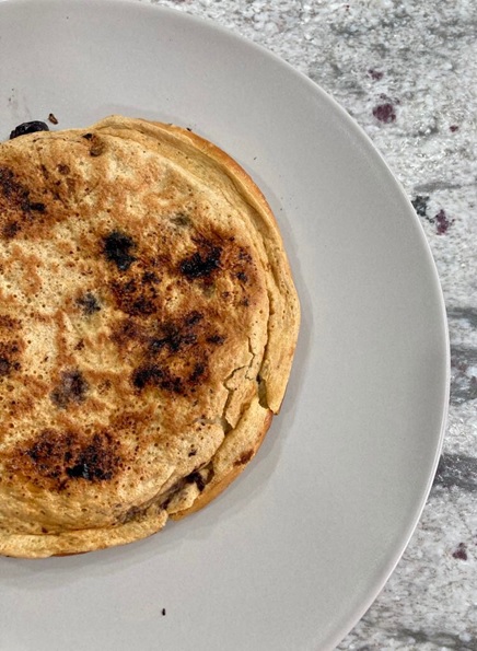Tortilla de arándanos casera y saludable