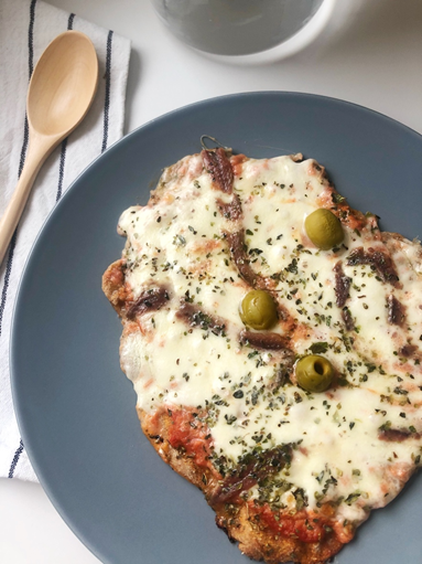 Receta de pizza hiperproteica